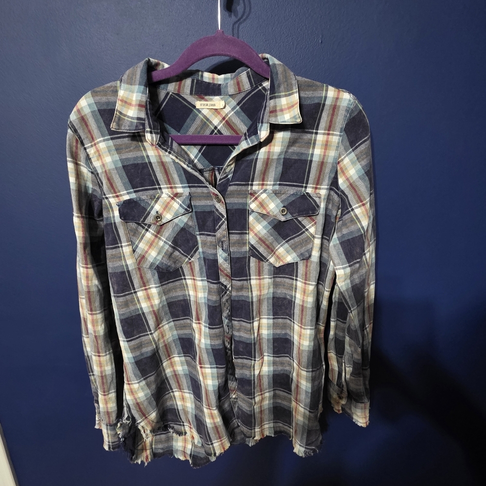 Sneak PeekWomens LargePlaid Grunge Indie Boho Cabin Western Classic